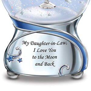 My Daughter-in-Law, I Love You to The Moon and Back Musical Glitter Globe