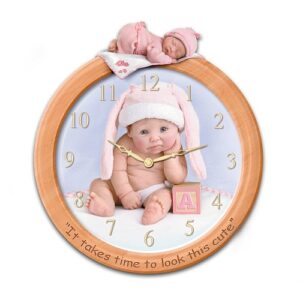 the bradford exchange it takes time to look this cute sculpted wall clock