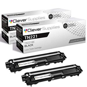 CS Compatible Toner Cartridge Replacement for Brother TN221 TN-221 TN-221BK 2 Black DCP-9020CDN 9020CDW HL-3140CDW 3150CDW MFC-9130CW 9330CDW 9340CDW 9140CDN 9330CW Black