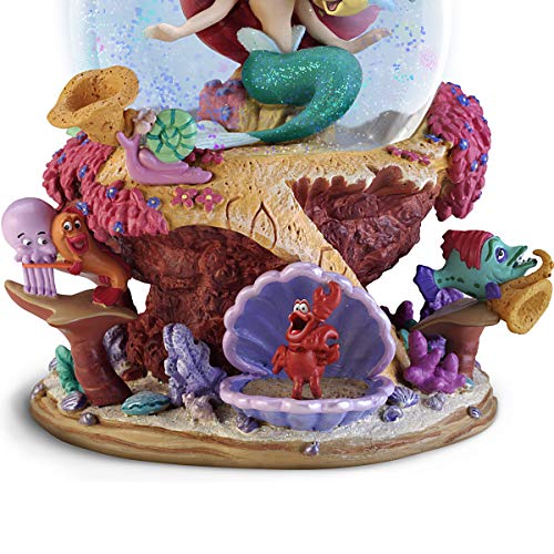 Disney The Little Mermaid Ariel and Flounder Musical Glitter Globe