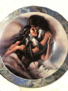 the bradford exchange: from the soul mates plate series – “the lovers” plate one in the collection by lee bogle with native american southwest design decorative plate limited edition fine porcelain