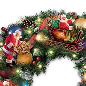 The Bradford Exchange Santa's Busy Season Illuminated Christmas Wreath