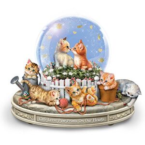 paws-itively precious rotating musical glitter globe