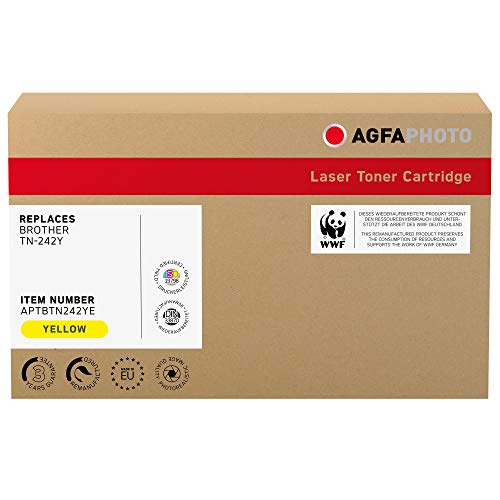 AgfaPhoto Toner Yellow Pages: 1.400, APTBTN242YE (Pages: 1.400 Replaces Brother TN-242 Y)