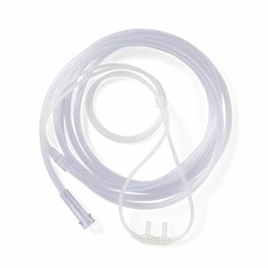 medline soft-touch nasal oxygen cannula, standard connector, 4-ft. tubing length, adult size, pack of 50