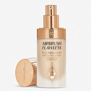 charlotte tilbury airbrush flawless longwear foundation – 3 cool – for fair skin with cool undertones