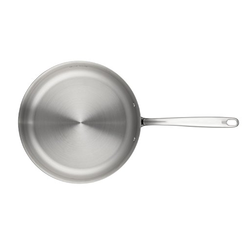 Breville Clad Stainless Steel Saute Pan / Frying Pan / Fry Pan with Lid - 3.5 Quart, Silver