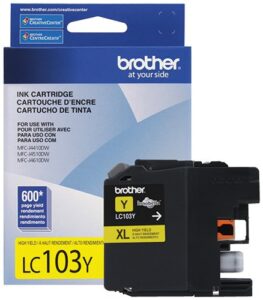 brother lc103y yellow original high capacity ink c