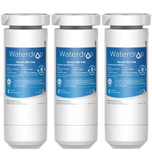 waterdrop xwf water filter for ge® refrigerator, replacement for ge® xwf water filter, 3 filters