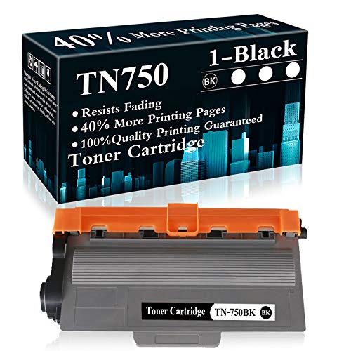 TN-750 TN750 High Yield Toner Cartridge Replacement for Brother TN-750 Toner HL-5440D 5450DN 5470DW 6180DW DCP-8110DN 8150DN 8155DN 8510DN MFC-8710DW Printer Ink (1 Pack Black)