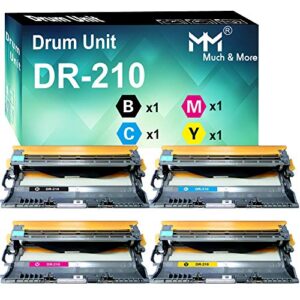 mm much & more compatible drum unit replacement for brother dr210cl dr-210 dr210 dr-210cl tn210 to use with hl-3040cn hl-3070cw hl-3075cw mfc-9010cn mfc-9120cn mfc-9320cw (bk, c, m, y) 4 pack
