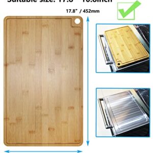 ANFU Cutting Boards Compatible with Breville BOV800XL/845BSS/860BSS, Butcher Block for Toaster Smart Oven Pro Air Fryer, Increates Storage space and Protects Cabinets (17.8x10.8 inch)