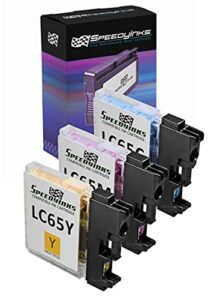 speedyinks compatible ink cartridge replacement for brother lc65 high-yield (1 cyan, 1 magenta, 1 yellow, 3-pack)