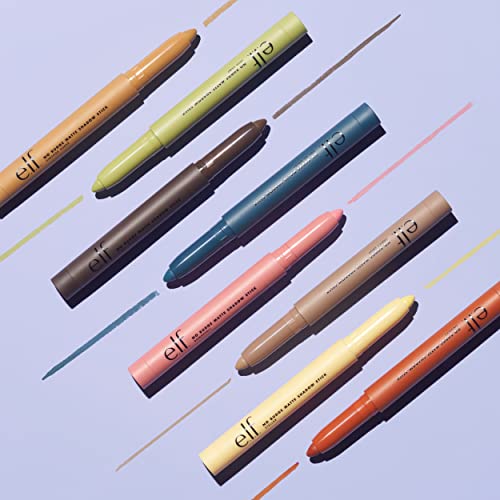 e.l.f. No Budge Shadow Stick, Longwear, Smudge-Proof Eyeshadow, Twist-up Design & Built-in Sharpener, Vegan & Cruelty-Free, Magnetic Pull, 0.056 Oz