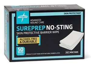 medline sureprep no-sting skin protectant, 1 mm (pack of 50)