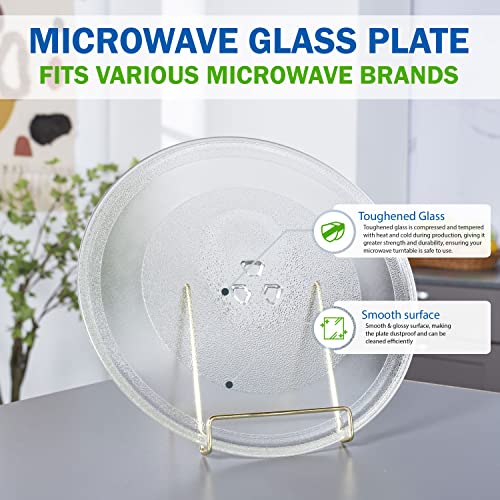 Microwave Plate Replacement for GE WB49X10129 Microwave Glass Turntable 12 3/4 Inch