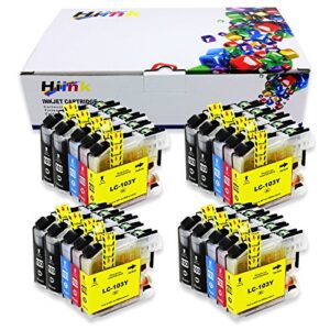 hiink compatible ink cartridge replacement for brother lc101 lc103 xl ink used in brother mfc-j245 mfc-j285dw mfc-j450dw mfc-j475dw mfc-j650dw mfc-j870dw mfc-j875dw(8bk 4c 4m 4y, 20-pack)