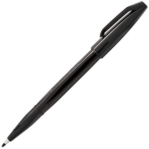 Pentel Sign Pen, Fiber-Tipped, Black Ink (S520-A), Box of 12