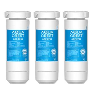 aqua crest xwf refrigerator water filter, replacement for ge® xwf water filter, nsf certified, 3 filters
