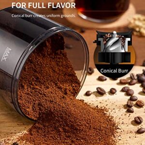 SHARDOR Conical Burr Coffee Grinder, Electric Adjustable Burr Mill with 35 Precise Grind Setting for 2-12 Cup, Black