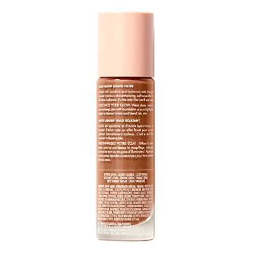 e.l.f. Halo Glow Liquid Filter, Complexion Booster For A Glowing, Soft-Focus Look, Infused With Hyaluronic Acid, Vegan & Cruelty-Free, Tan/Deep