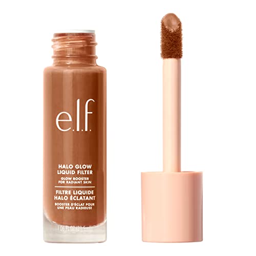 e.l.f. Halo Glow Liquid Filter, Complexion Booster For A Glowing, Soft-Focus Look, Infused With Hyaluronic Acid, Vegan & Cruelty-Free, Tan/Deep