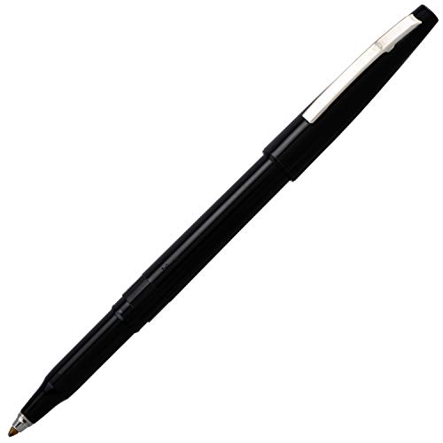 Pentel Rolling Writer Pen, 0.8 Millimeter Cushion Ball Tip, Black Ink, 12 pens (R100-A)