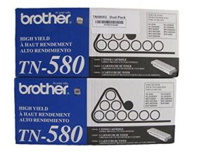 brother tn580x2 tn-580 dual pack. two brother tn-580’s bundled