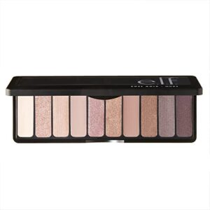 e.l.f. cosmetics rose gold eyeshadow palette, 10 shades for shading, highlighting & defining the eyes, vegan & cruelty-free, nude rose gold, 0.49 oz
