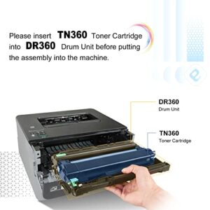 TESEN DR360 TN360 Compatible Drum and Toner Replacement for Brother DR360 TN360 (1Drum + 1Toner) Work with DCP-7030, DCP-7040, HL-2140, HL-2170W, MFC-7340, MFC-7345N, MFC-7440N, MFC-7840W Series