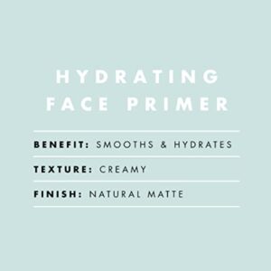 e.l.f, Hydrating Face Primer, Lightweight, Long Lasting, Creamy, Hydrates, Smooths, Fills in Pores and Fine Lines, Natural Matte Finish, Infused with Vitamin E, 0.47 Oz