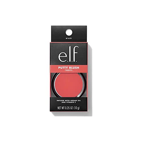 e.l.f. Putty Blush, Creamy & Ultra Pigmented Formula, Lightweight, Buildable Formula, Infused with Argan Oil & Vitamin E, Vegan & Cruelty-Free, Turks and Caicos