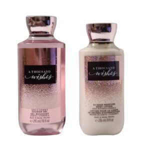 bath and body works a thousand wishes gift set of shower gel and lotion