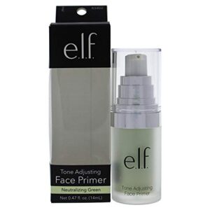 e.l.f, tone adjusting face primer – small, lightweight, long lasting, silky, smooth, neutralizes uneven skin tones and redness, preps skin, suitable for all skin types, 0.47 oz