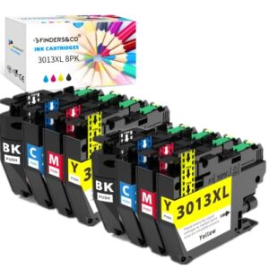compatible lc3013 xl ink cartridges replacement for brother lc-3013 lc 3013xl ink work with brother mfc-j491dw mfc-j497dw mfc-j690dw mfc-j895dw printer (2bk, 2c, 2m, 2y)