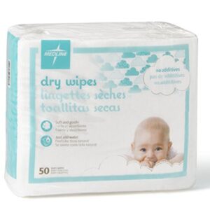 Medline Babysoft For Sensitive Skin Disposable Dry Cleansing Cloths, (Case of 500)