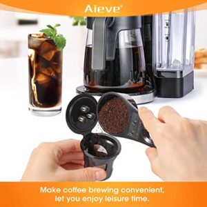 AIEVE 2 Pack Reusable Coffee Pods Compatible with Ninja Dual Brew Coffee Maker, Reusable Coffee Filters K Cup for Ninja Coffee Maker CFP201 CFP301 Dual Brew Pro