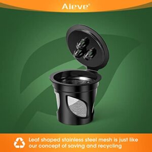 AIEVE 2 Pack Reusable Coffee Pods Compatible with Ninja Dual Brew Coffee Maker, Reusable Coffee Filters K Cup for Ninja Coffee Maker CFP201 CFP301 Dual Brew Pro