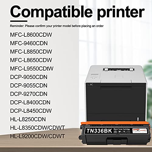 MitoColor Compatible 1 Yellow TN-336Y TN-336 TN336 Toner Cartridge Replacement for Brother TN336Y HL-L8250CDN L8350CDW/CDWT MFC-L8600CDW L8650CDW DCP-9050CDN L8450CDW Printer Toner, 3500 Page Yield