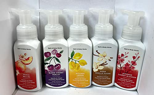 Bath and Body Works FRESH AND BRIGHT Hand Soaps - Set of 5 Gentle Foaming Soaps