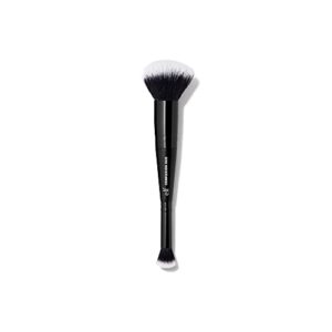 e.l.f. complexion duo brush, makeup brush for applying foundation & concealer, creates an airbrushed finish, made with vegan, cruelty-free bristles