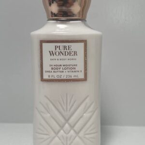 Bath and Body Works Pure Wonder 24 Hour Moisture Body Lotion 8 Ounce Decorative Faceted Bottle