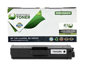 renewable toner compatible toner cartridge replacement for brother tn433 tn-433bk hl and mfc multifunction hl-l8260 hl-l8360 hl-l9310 mfc-l8610 mfc-l8900