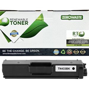 Renewable Toner Compatible Toner Cartridge Replacement for Brother TN433 TN-433BK HL and MFC Multifunction HL-L8260 HL-L8360 HL-L9310 MFC-L8610 MFC-L8900