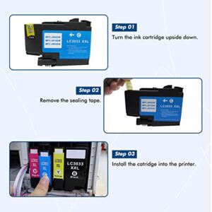 BJ-INK LC3033XXL LC3033 LC3035 Compatible Ink Cartridges Replacement for Brother MFC-J995DW MFC-J995DWXL MFC-J815DW, MFC-J805DW, MFC-J805DWXL Printer (Black, Cyan, Magenta, Yellow, 4-Pack)