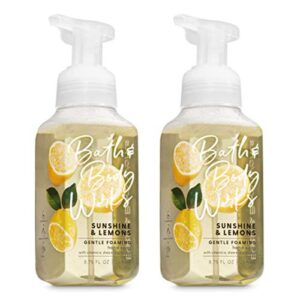 bath & body works sunshine & lemons foaming hand soap 8.75 oz, 259 ml each (set of 2)