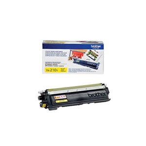 brother tn-210y toner cartridge yellow yields 1400 pages for hl-3040cn 3070cw mfc-9010cn 9120cn 9320cn in retail packaging