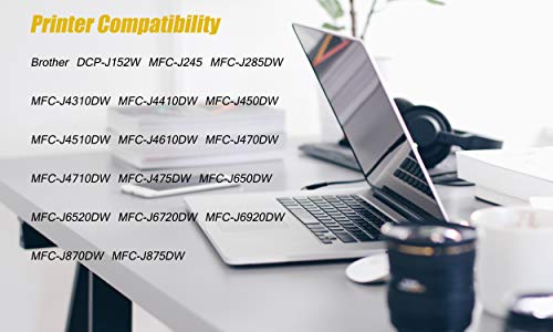 HGZ 6 Color Compatible Ink Cartridge Replacement for LC103 Compatible with MFC J870DW J450DW J470DW J650DW J4410DW J4510DW J4710DW J6720 (2C+2M+2Y)