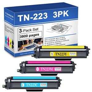 tn223 compatible tn223c tn223m tn223y toner cartridge replacement for brother mfc-l3770cdw mfc-l3710cw printer toner (1c+1y+1m).