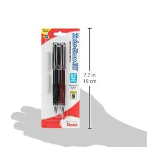 Pentel Twist-Erase III Automatic Pencil with 2 Eraser Refills, 0.7mm, Assorted Barrels, 2 Pack (QE517BP2-K6)